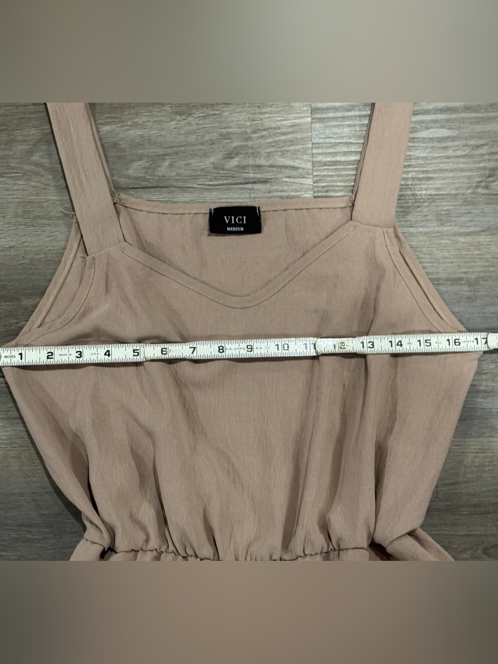 Vici Taupe-Strap Wide-Leg Jumpsuit - Picture 3 of 9